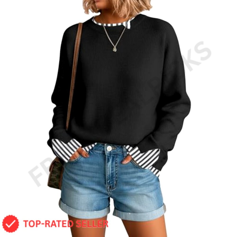 Viscose Polyester Polyamide Oversized Pullover Sw… - image 4